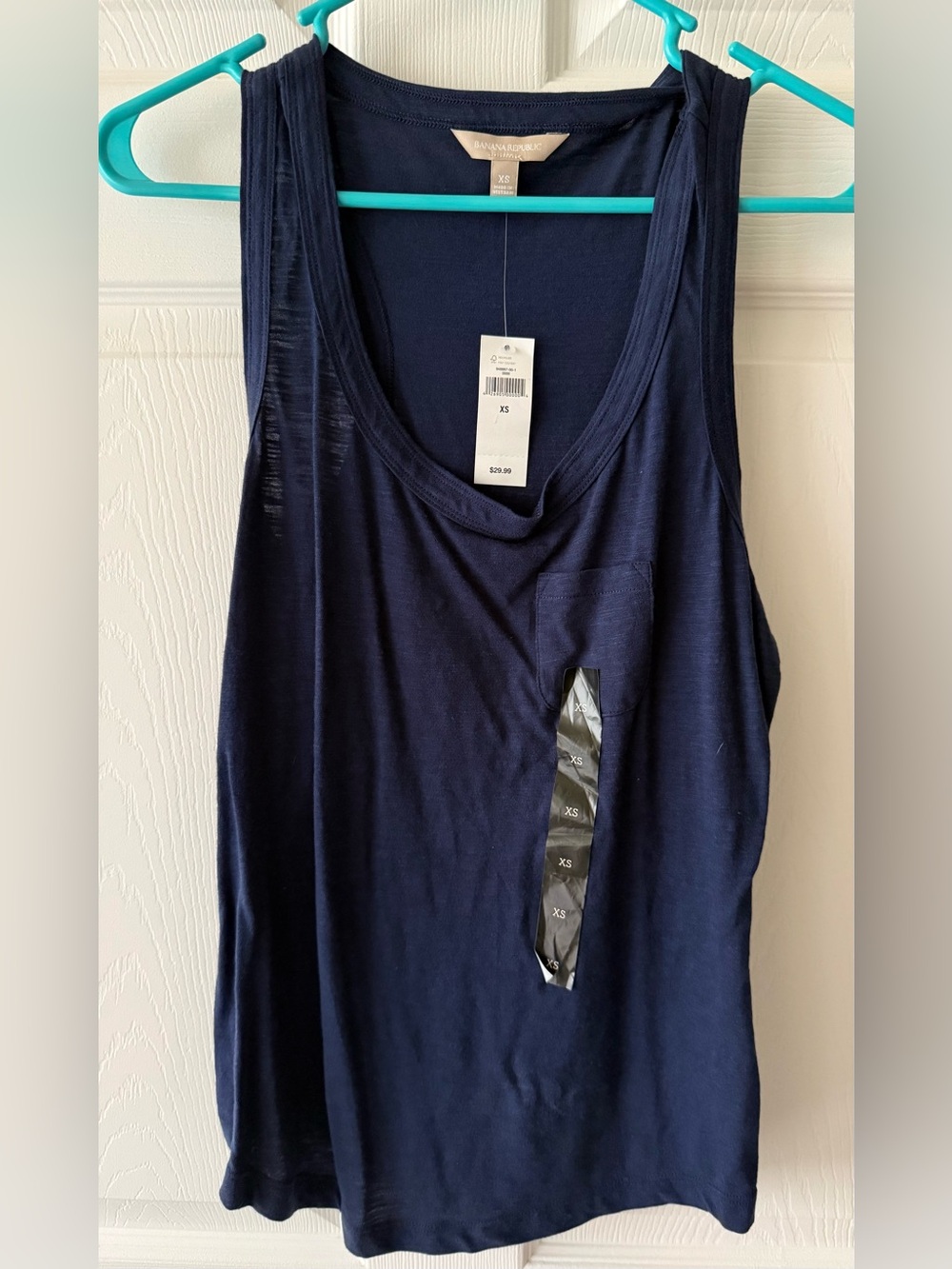 Banana Republic Navy Sleeveless Pocket Tank Top